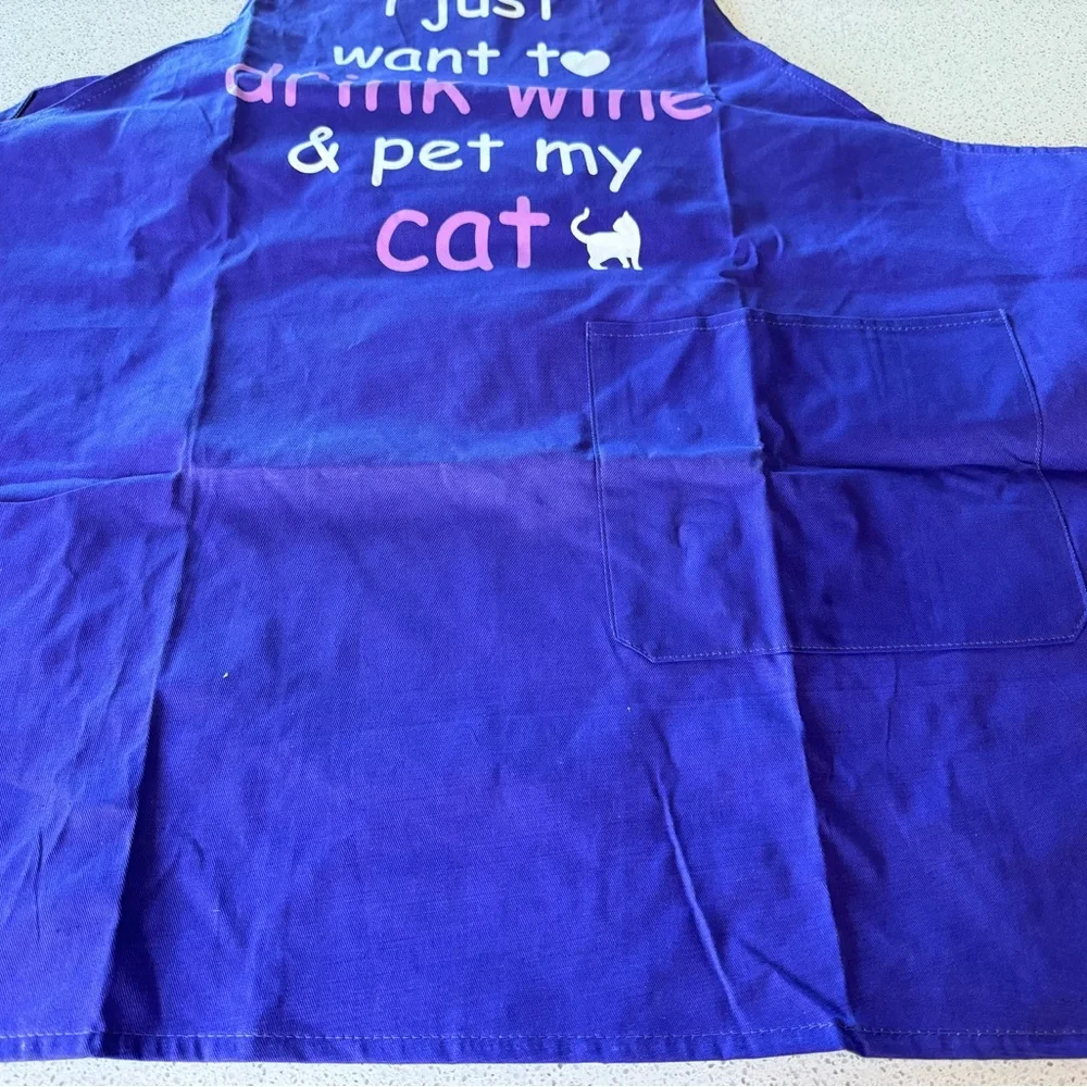 Purple Cat Lover Apron